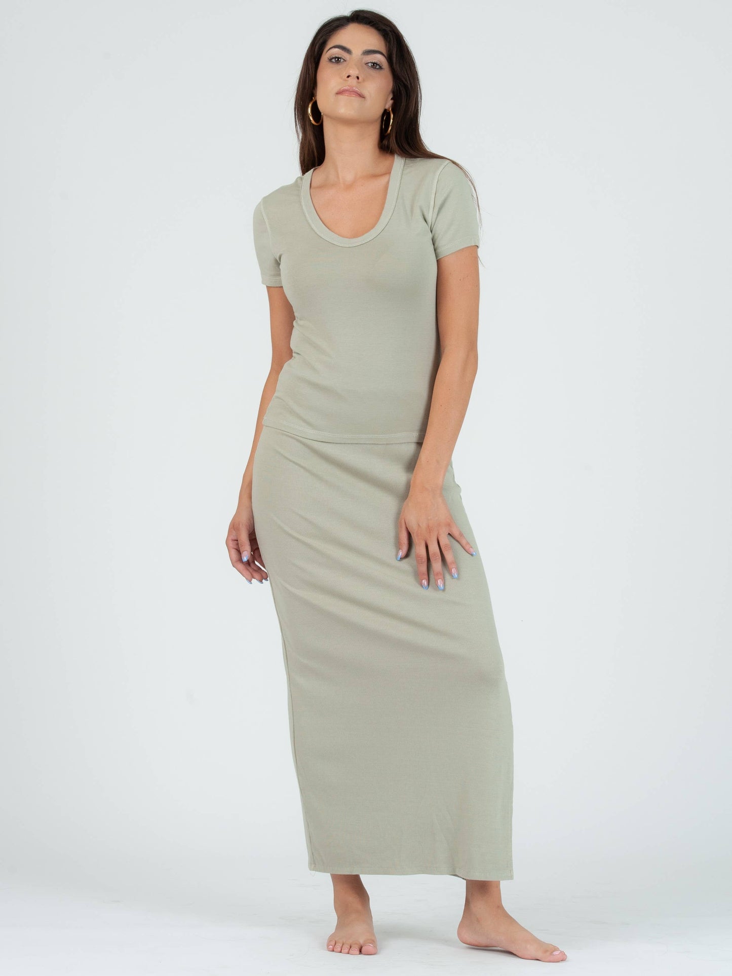 KENDALL PENCIL SKIRT-SAGE