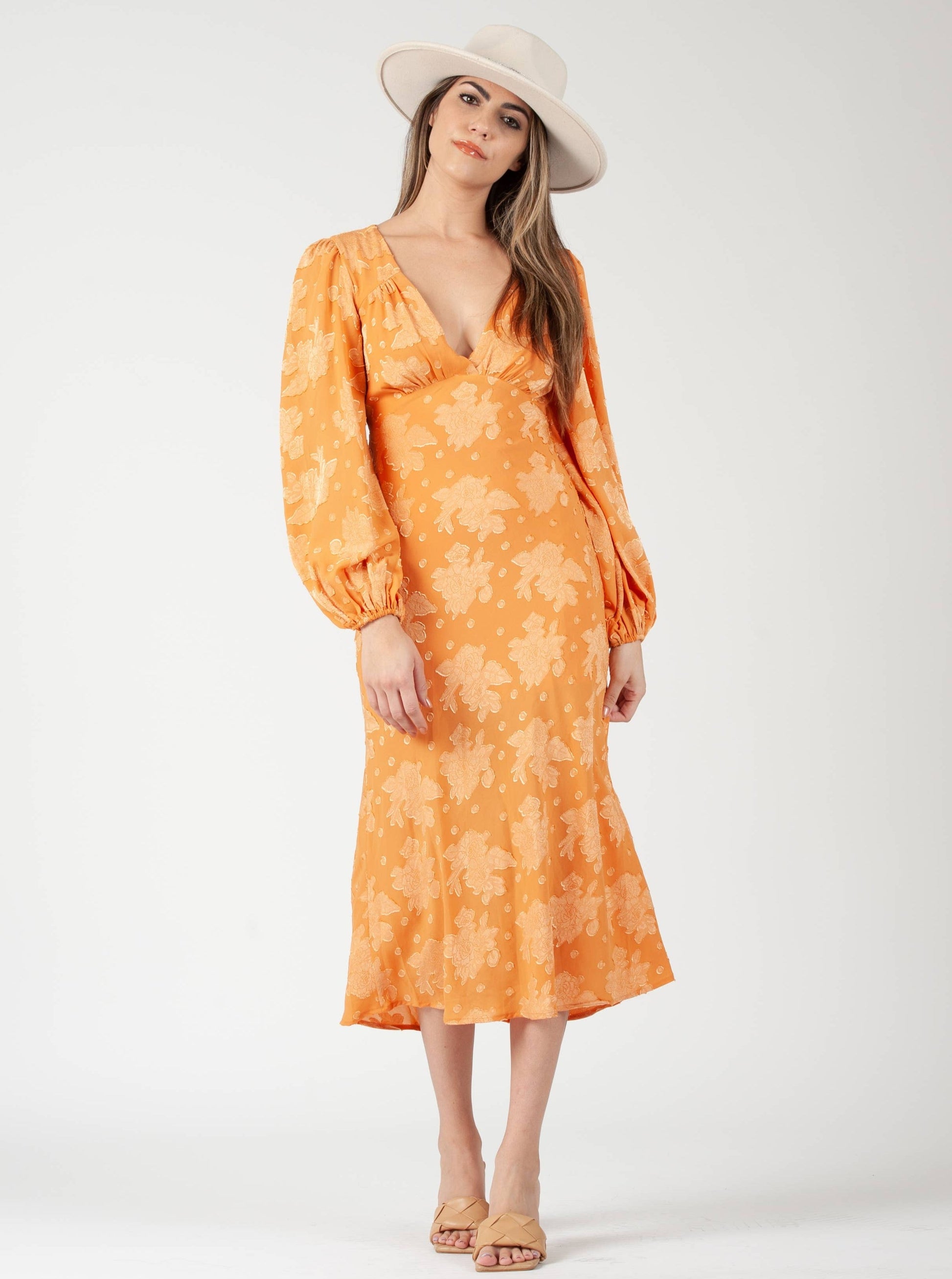 FLORAL MIDI DRESS