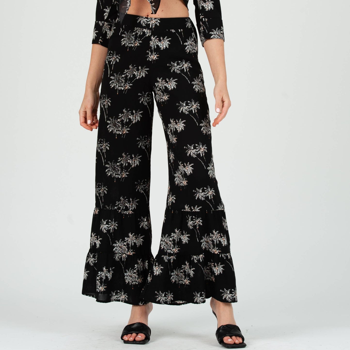 SABLE WIDE LEG PANTS-BLACK PALM