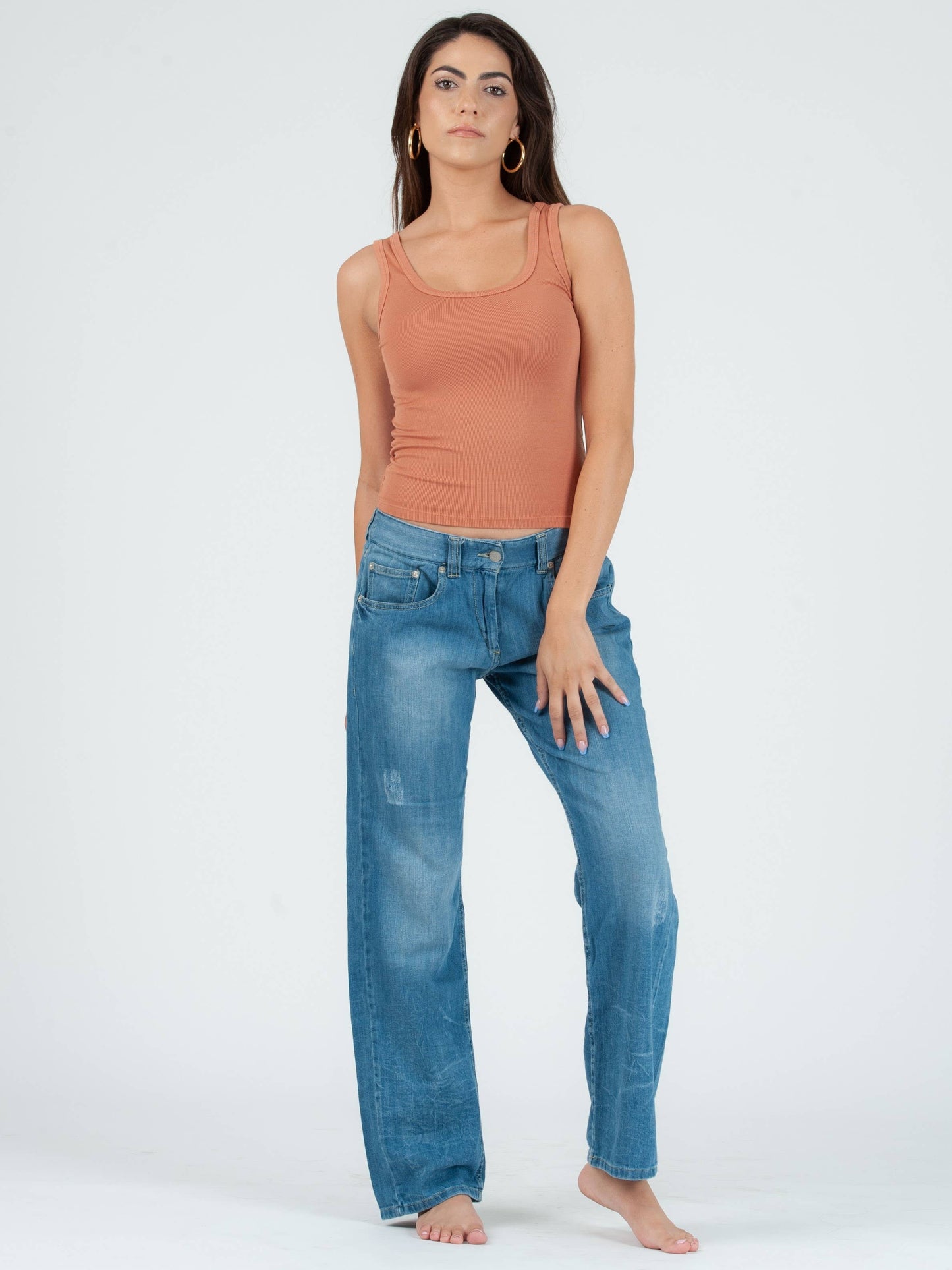 KATE CLASSIC TANK TOP-TERRACOTTA