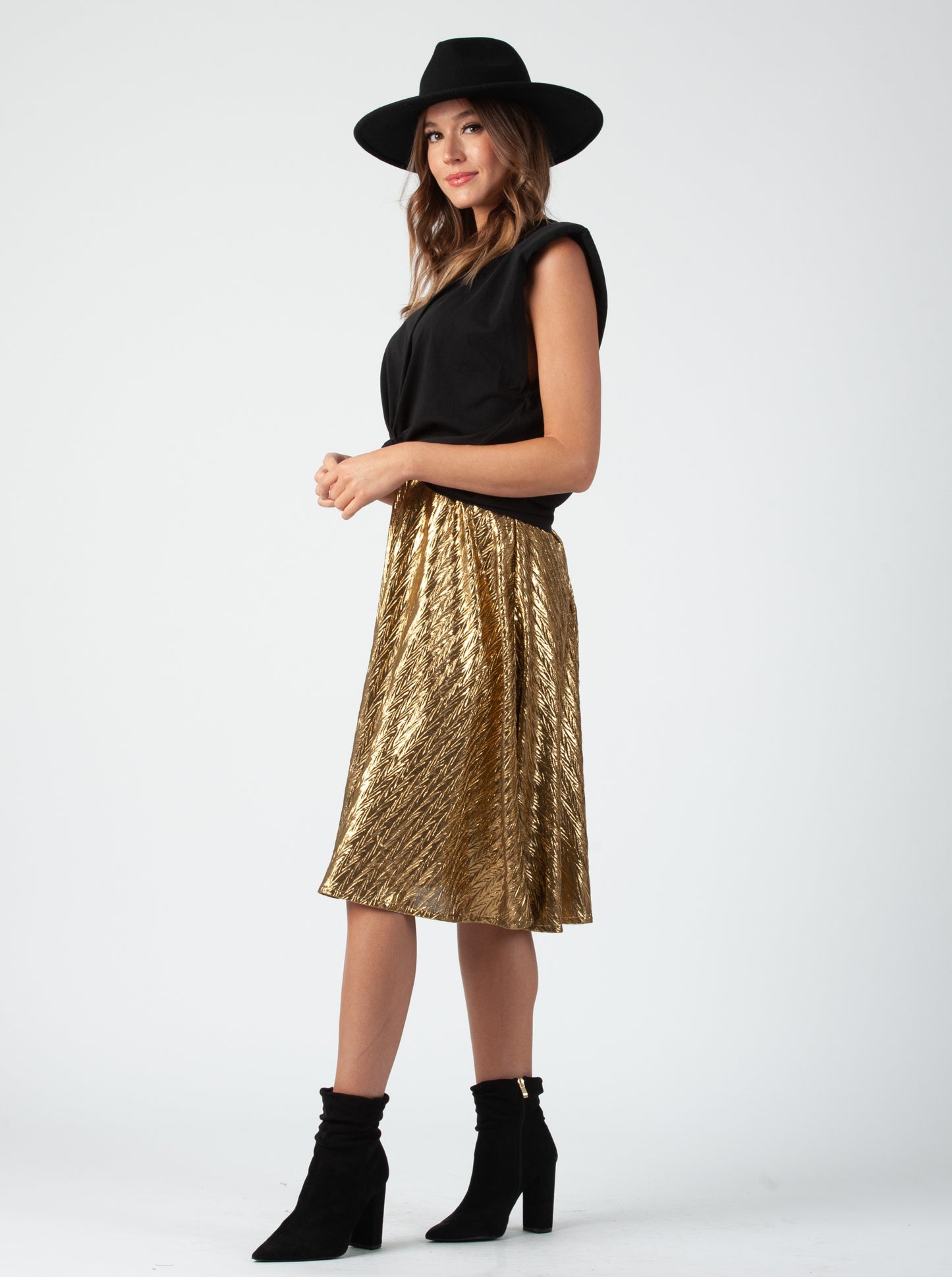 LA BELLE FOIL SKIRT