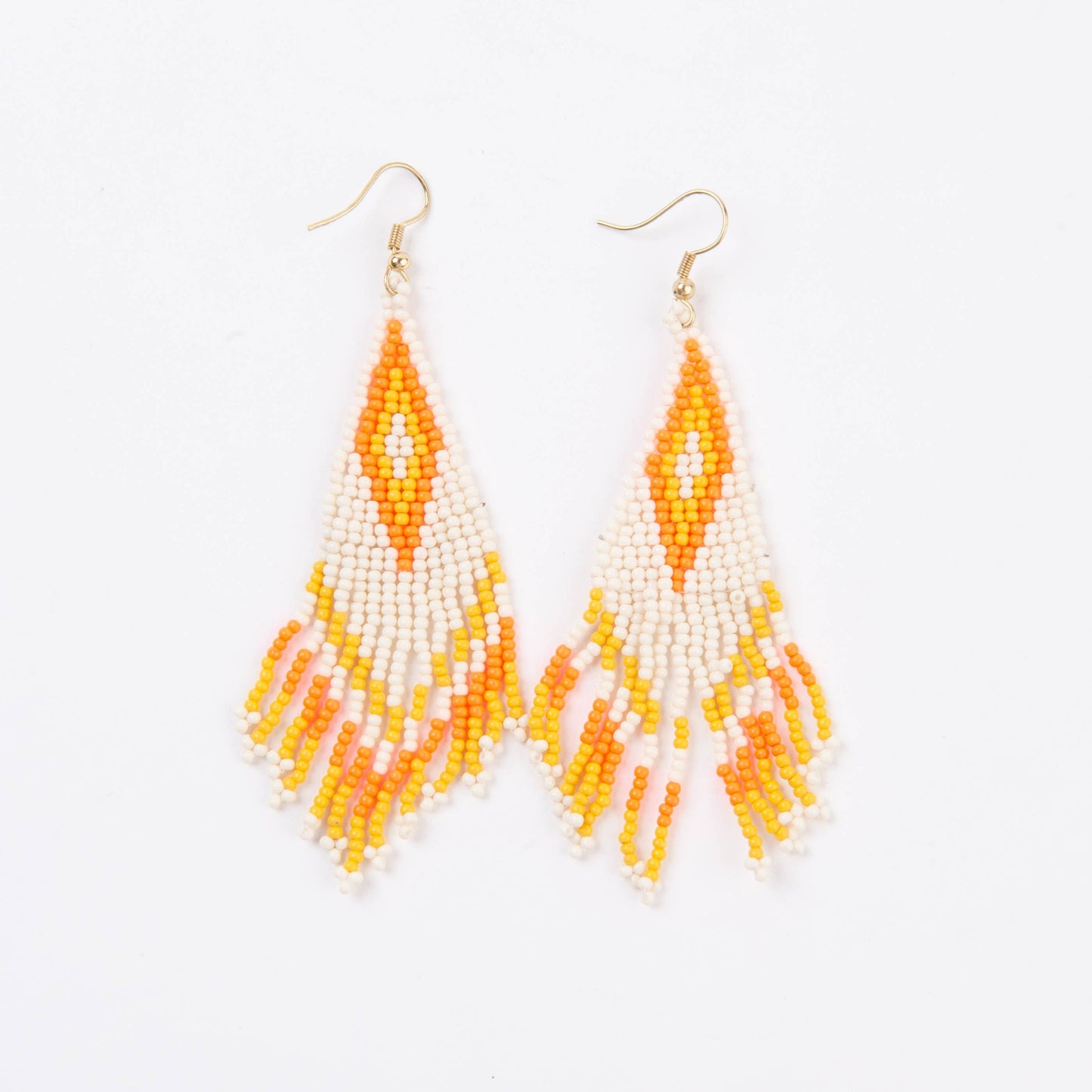 TEMPE EARRINGS- IVORY/ORANGE
