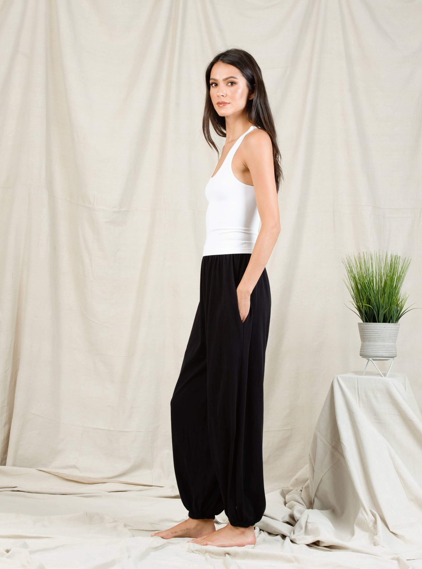 JAMMY BRAMI SEAMLESS TANK-WHITE