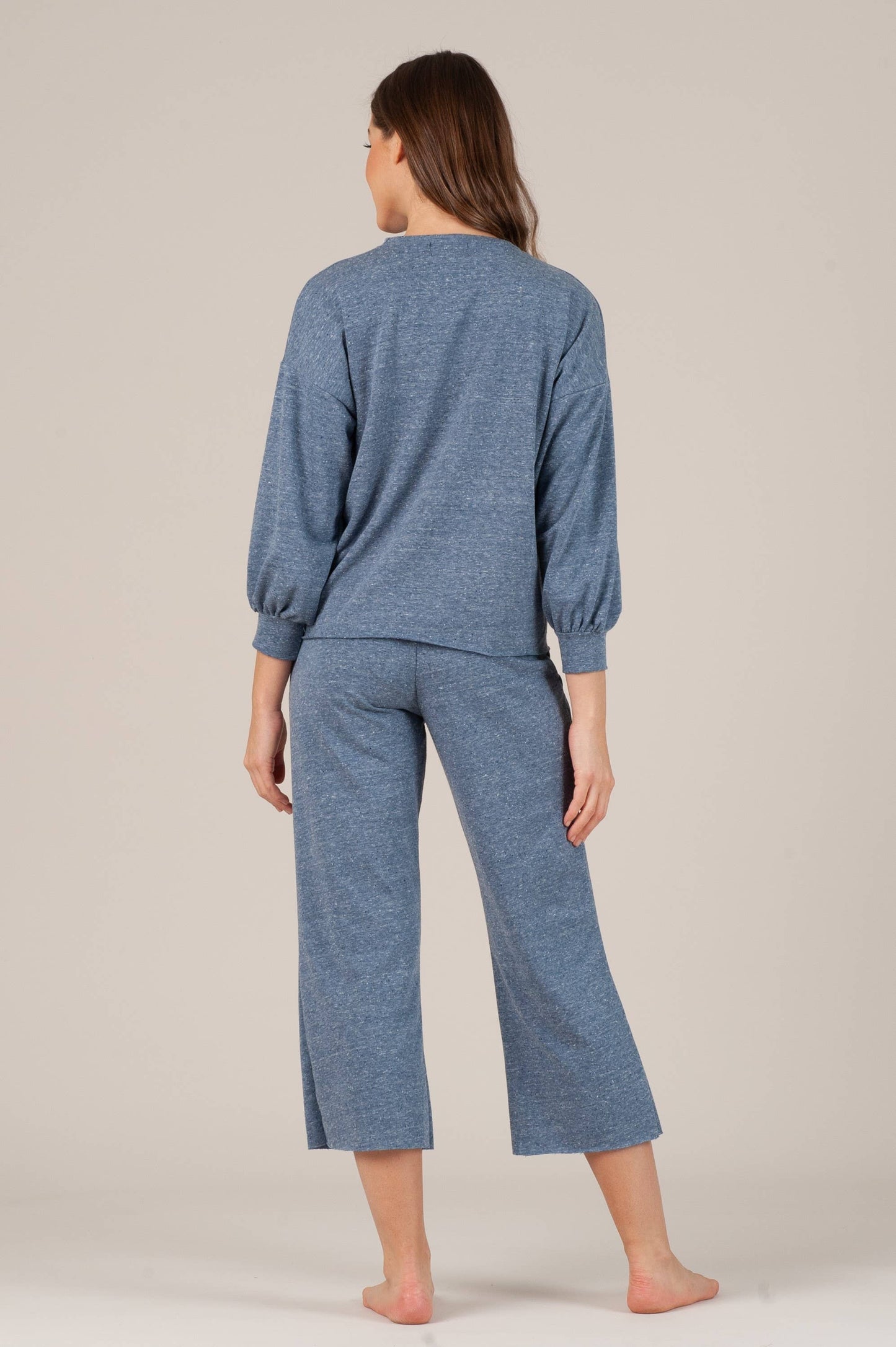 AUBRETTE CROPPED SWEATPANT-BLUE