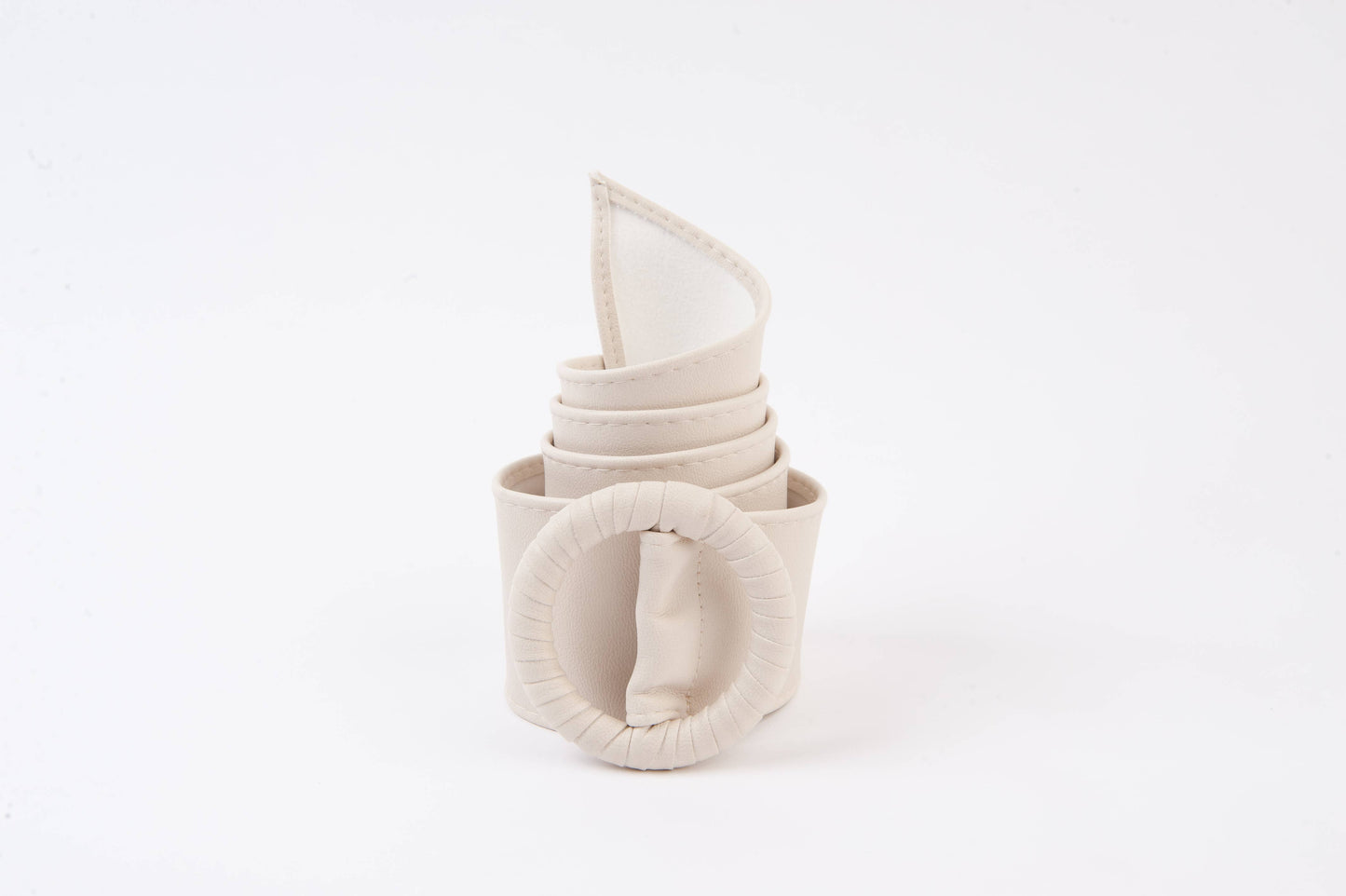 VALERIE VEGAN O RING BELT  - IVORY