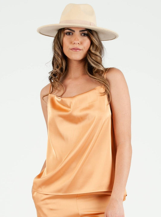 ORANGE SATIN CAMI