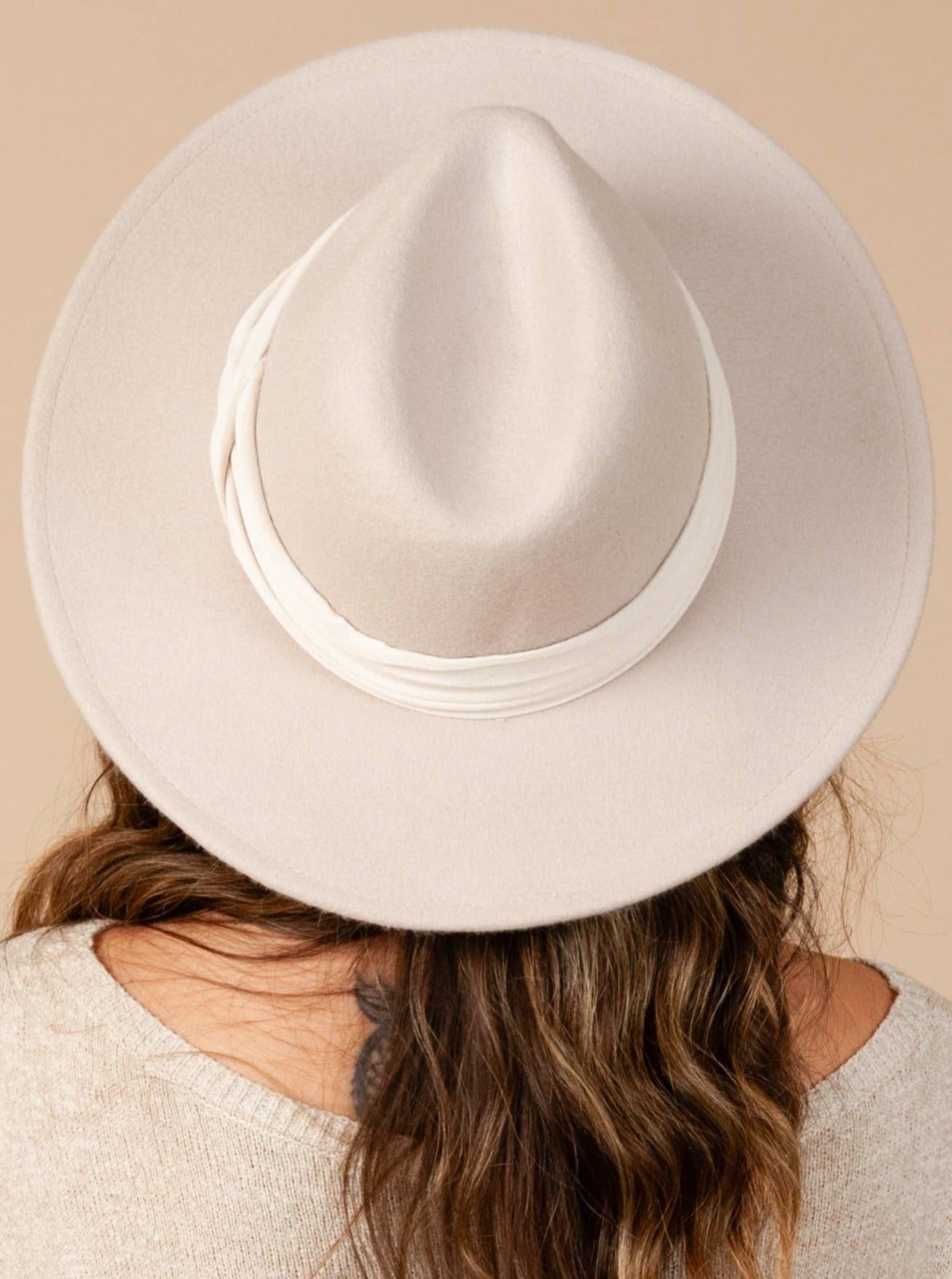 LOVELY WOOL FEDORA-PEARL