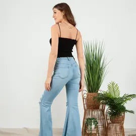 HONEY KNIT TANK-BLACK