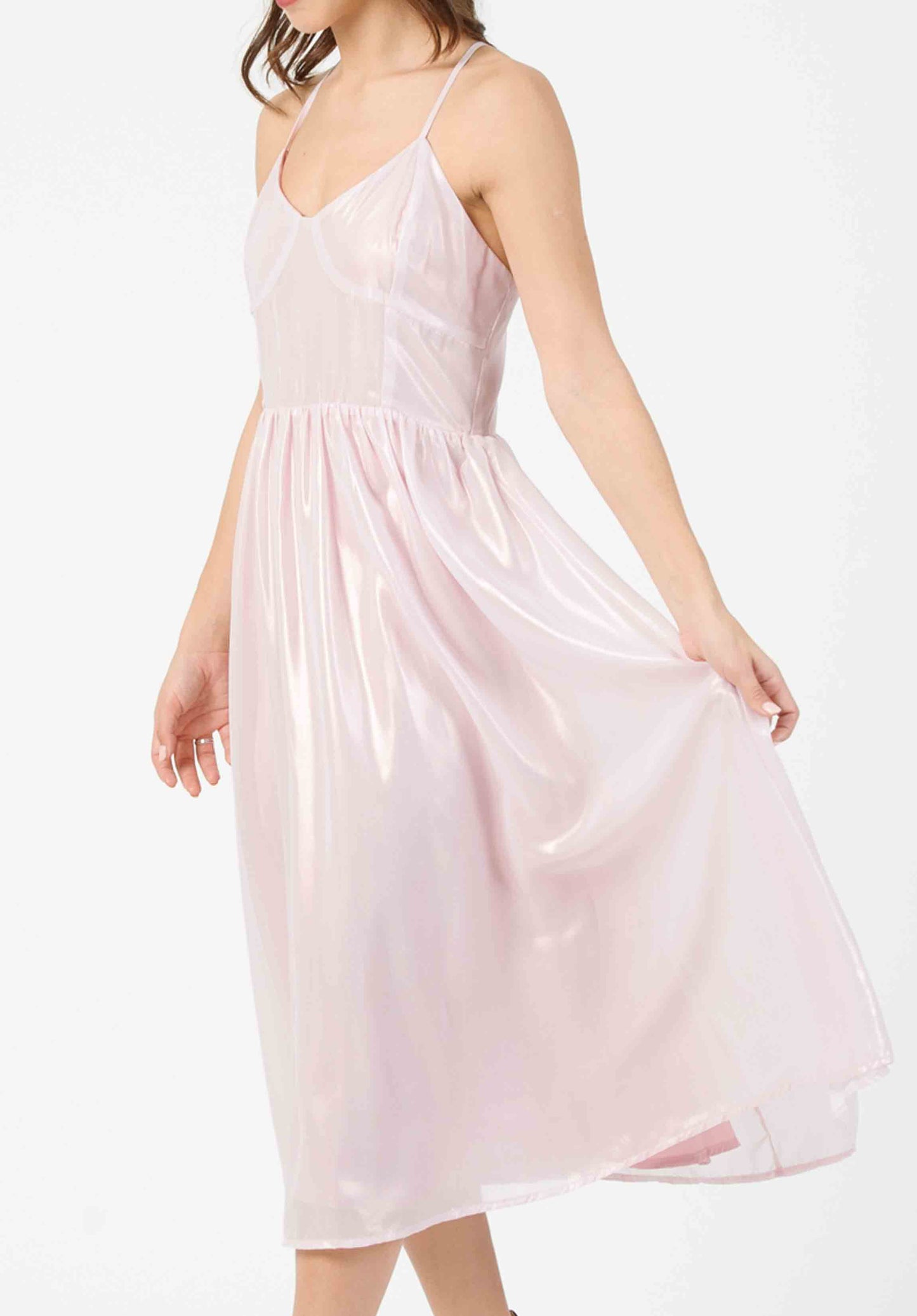 TABI METALLIC STRAPPY DRESS