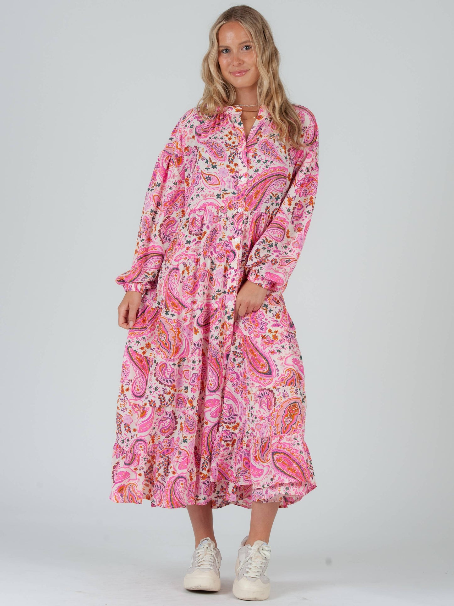 Women's Paisley Print Maxi Dress