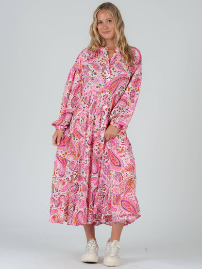 Women's Paisley Print Maxi Dress