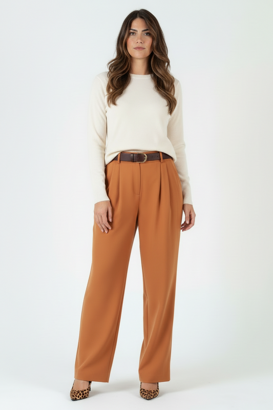 FELICITY TROUSERS-RUST