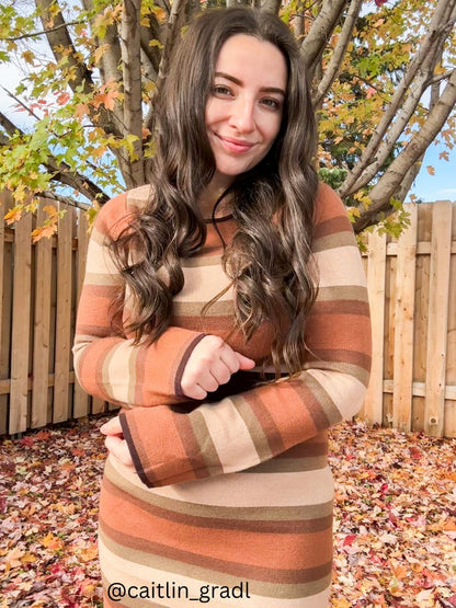DANNA STRIPED TOP AND SKIRT SET-MUD STRIPES