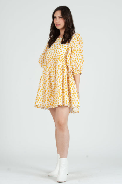 Women's Floral Smocked Mini Dress