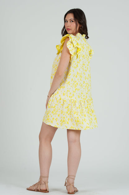 Women's Floral 2 tone Shift Mini Dress