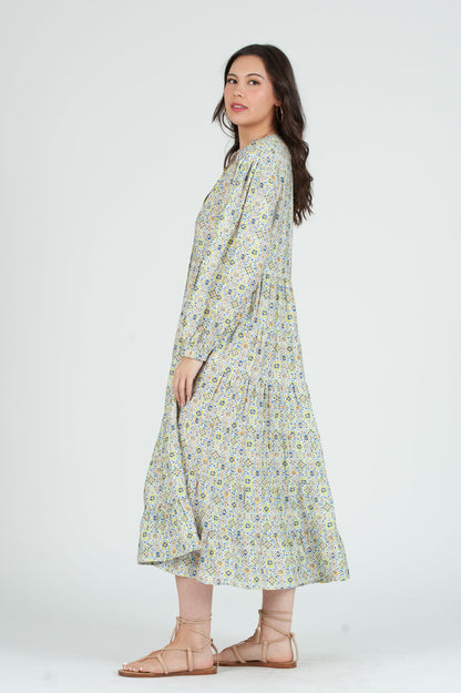 Women's Batik Print Maxi Dress