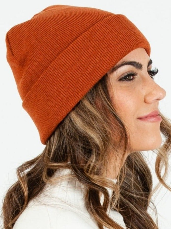 HIMALAYAS CLASSIC FOLDOVER BEANIE-SIENNA