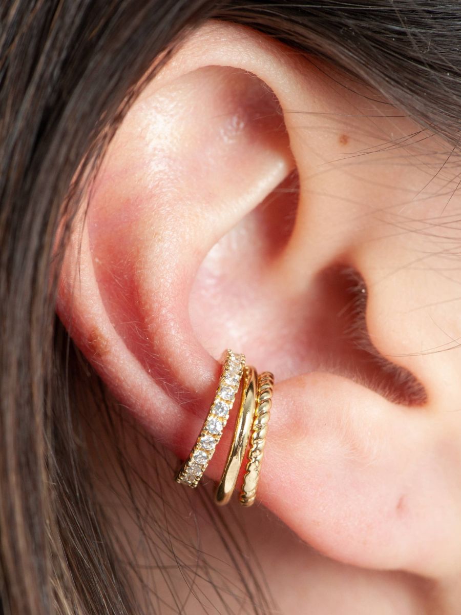 TROIS EAR CUFF SET-GOLD
