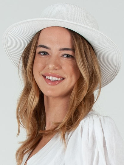 STRAW WHITE BOATER HAT