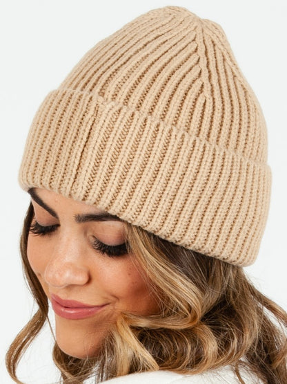 RAINIER CLASSIC RIBBED BEANIE-CAMEL