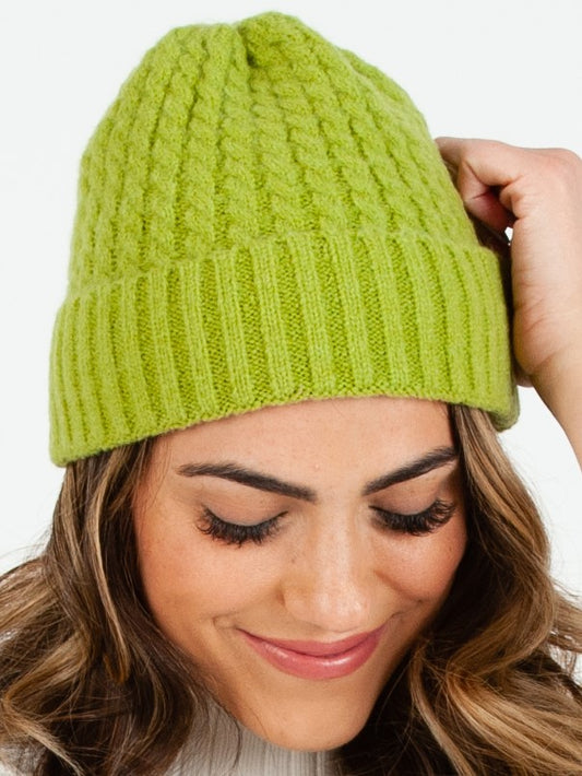 BOLIVAR I TWIST RIBBED BEANIE-SWEET PEA