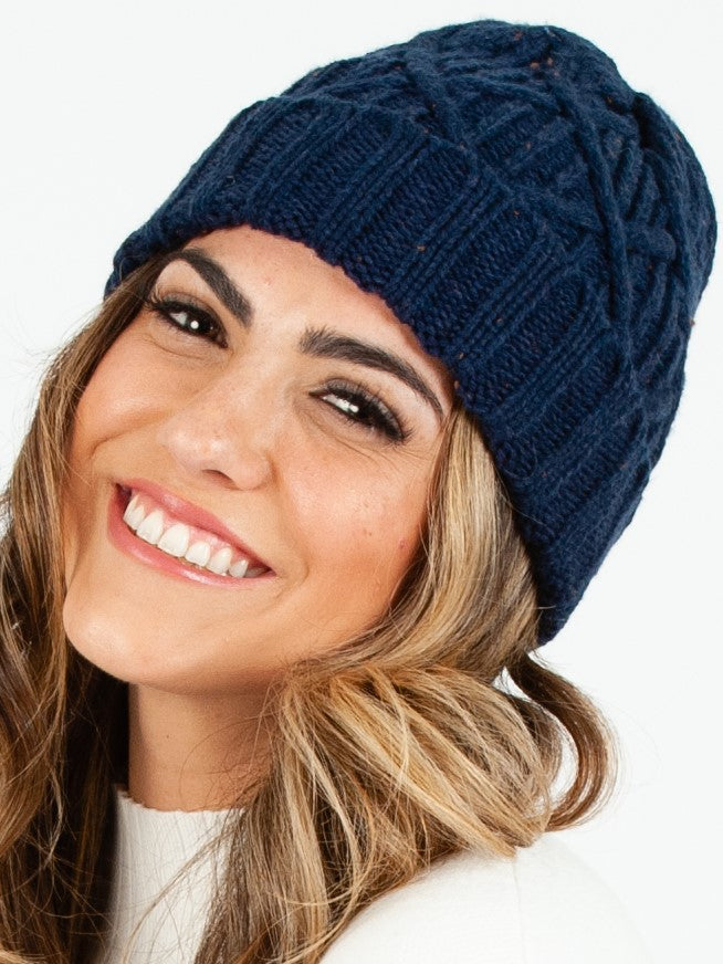 VINSON SPECKLED BEANIE-NAVY