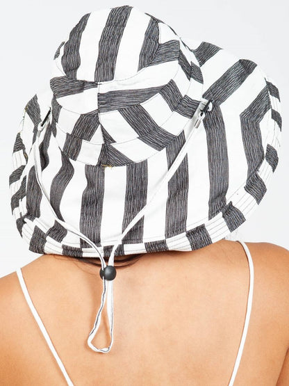 REVERSIBLE STRIPED CANVAS HAT-SUNKISS