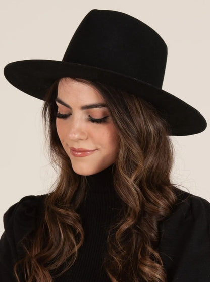 BESSIE WOOL HAT-BLACK