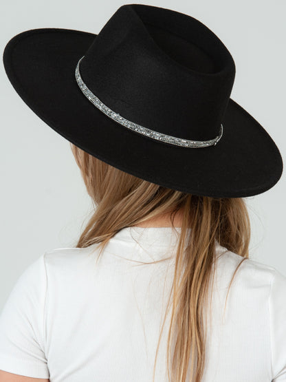 BLACK RANCHER HAT WITH TRIM