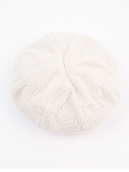 BECCA SHERPA BERET-IVORY