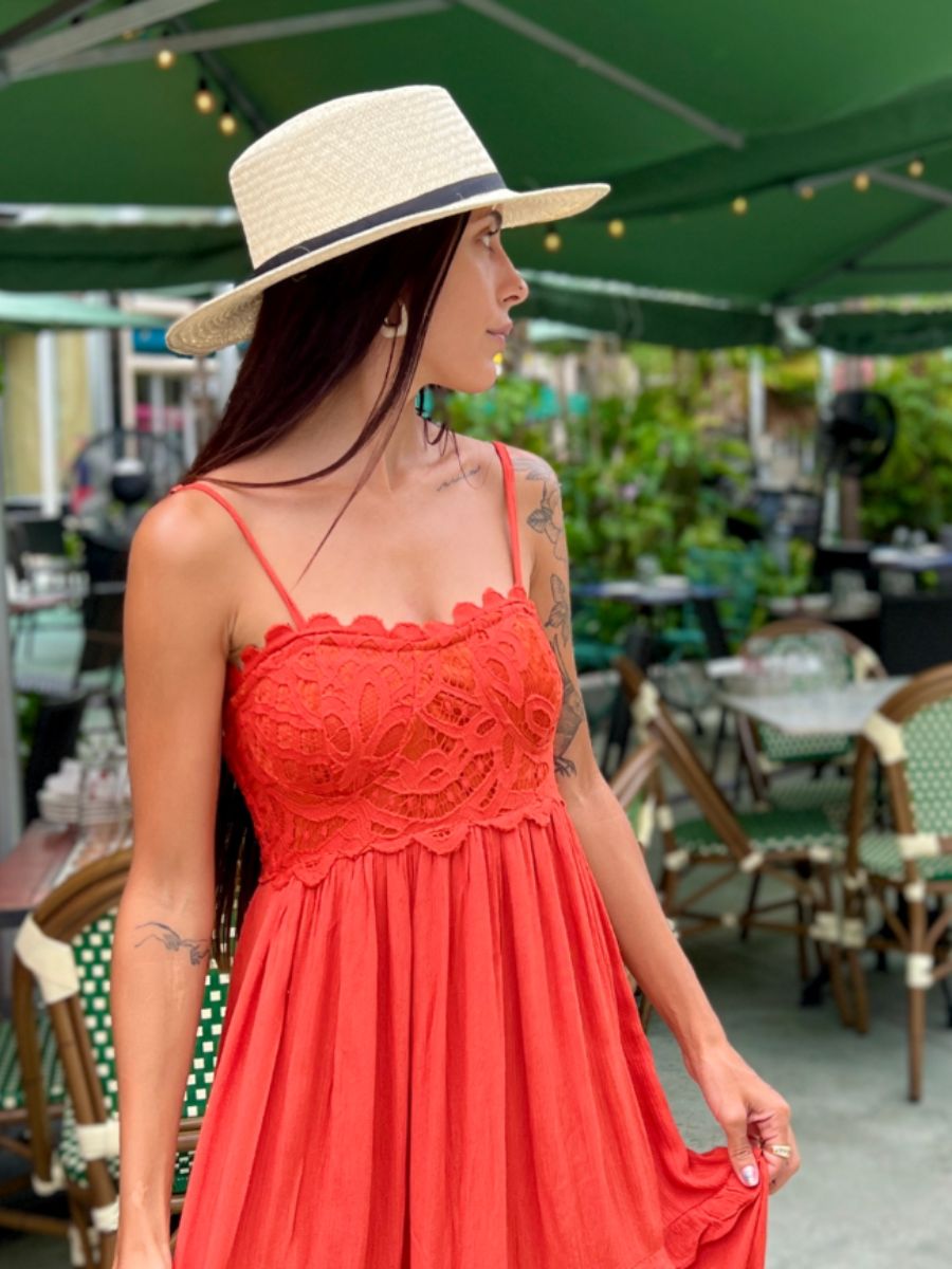AGIO DRESS-BLOOD ORANGE