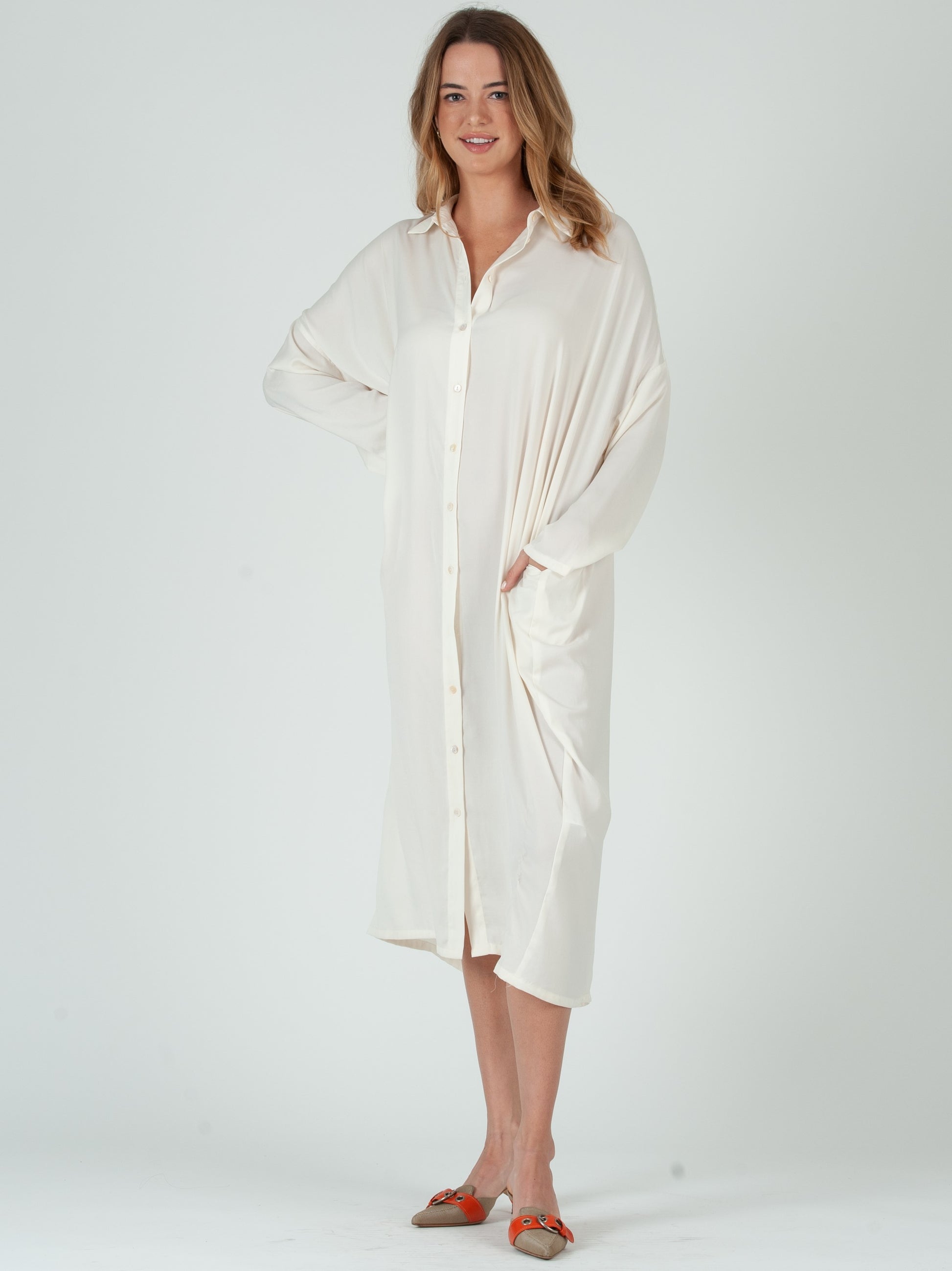 IVORY SHIRTDRESS