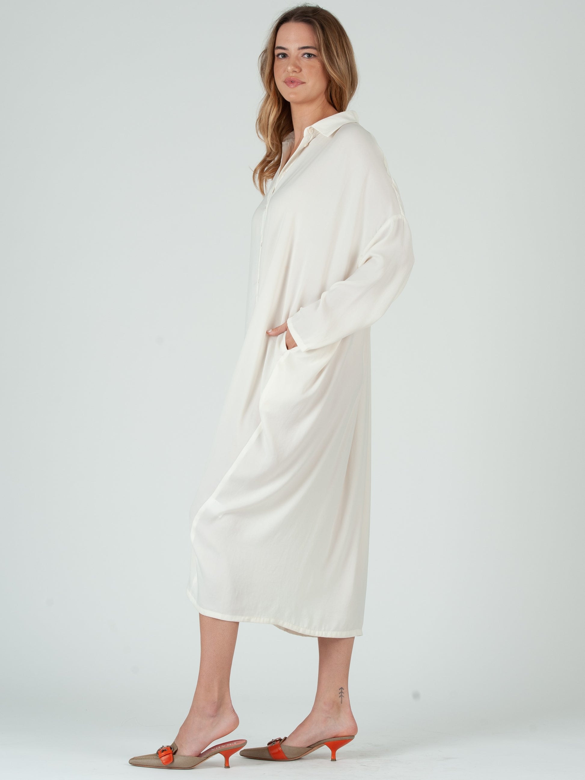 IVORY SHIRTDRESS