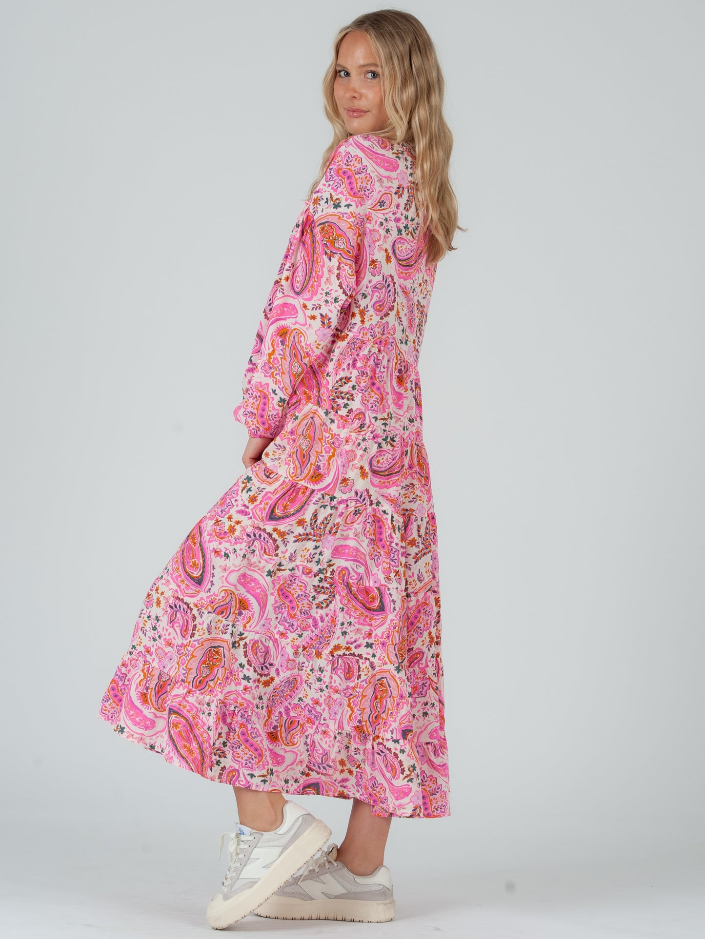 Women's Paisley Print Maxi Dress