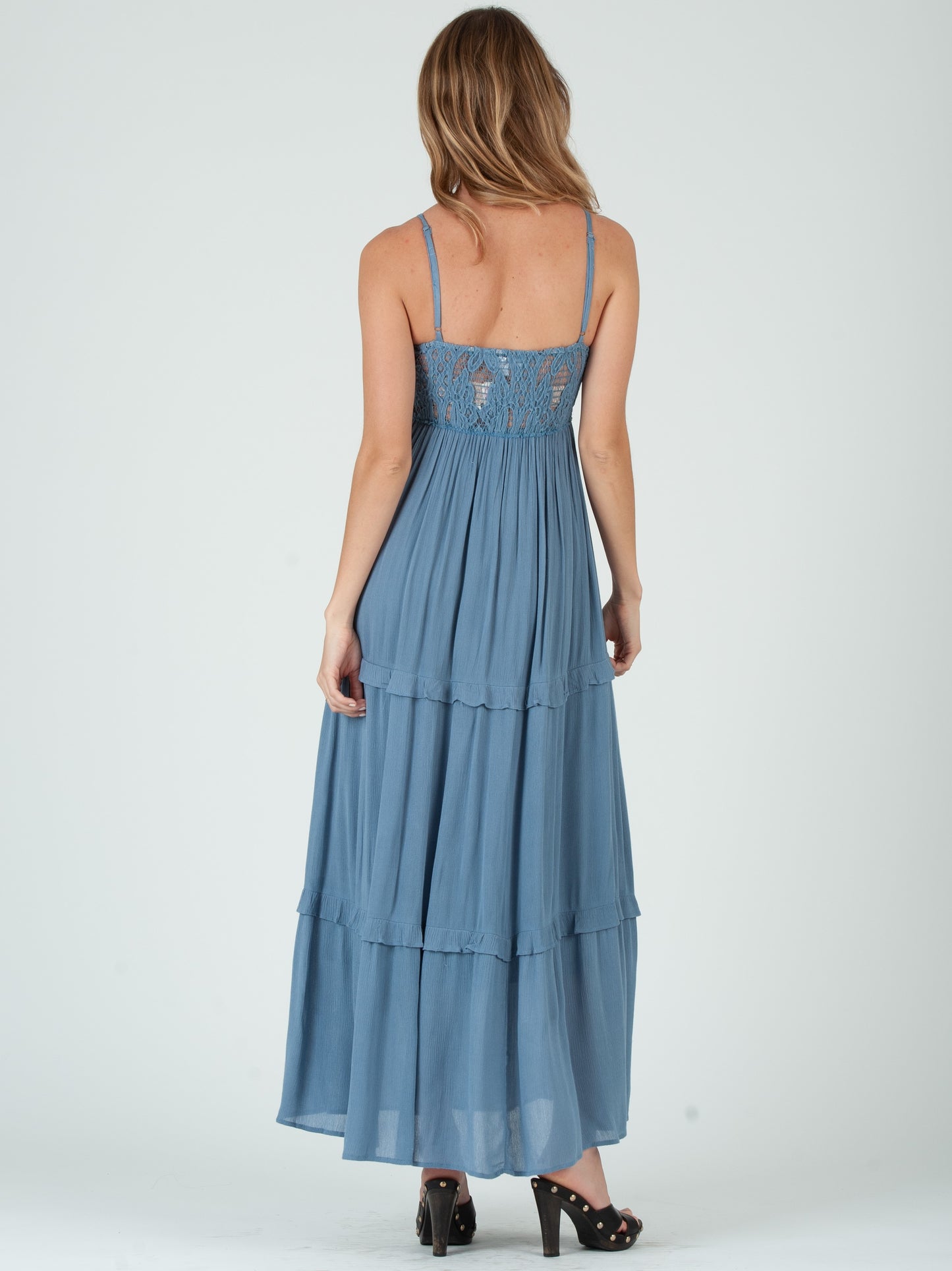 Women’s Lace Overlay Maxi Dress