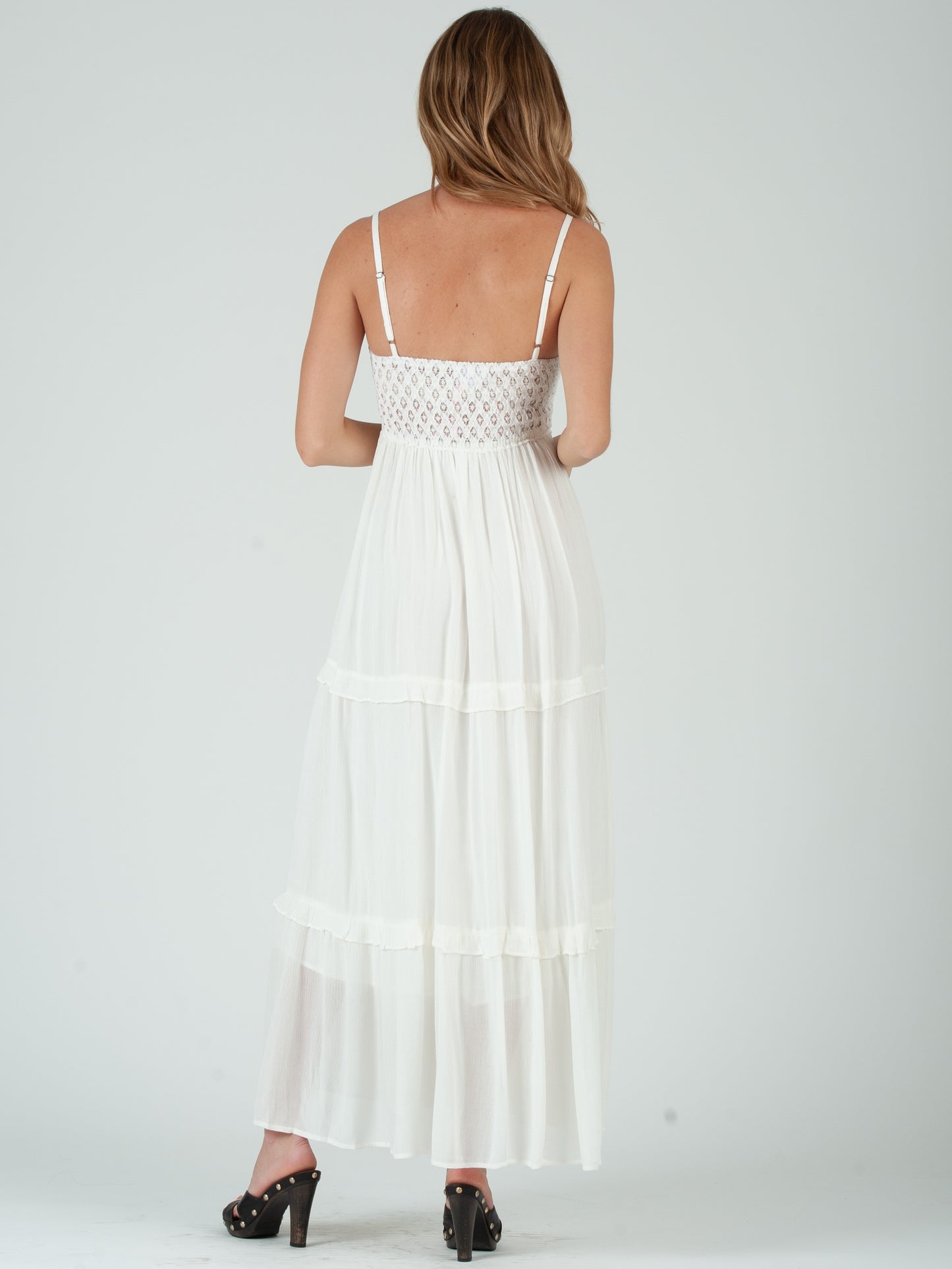 Women’s Lace Overlay Maxi Dress
