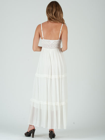 Women’s Lace Overlay Maxi Dress