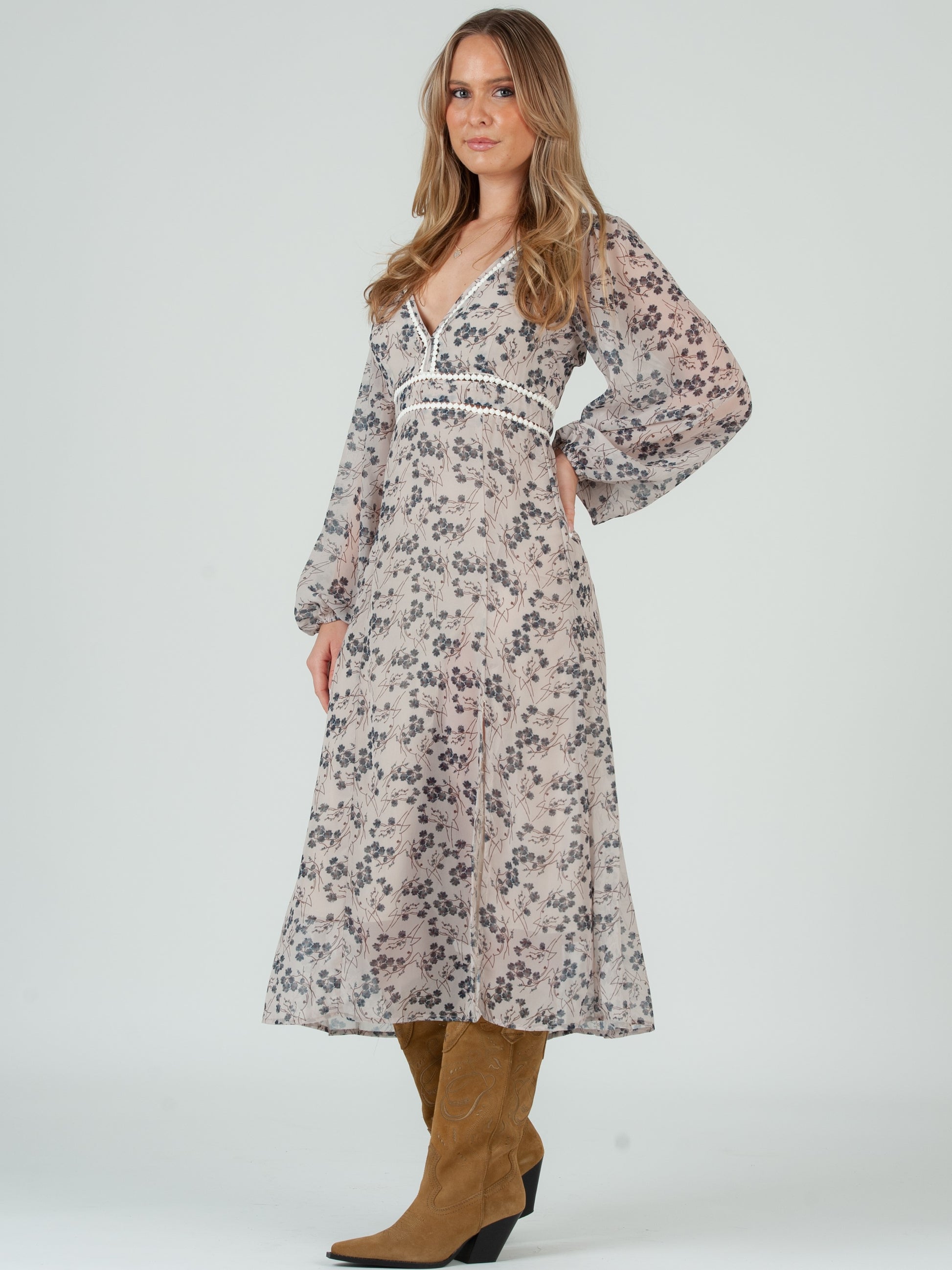 FLORAL MIDI DRESS