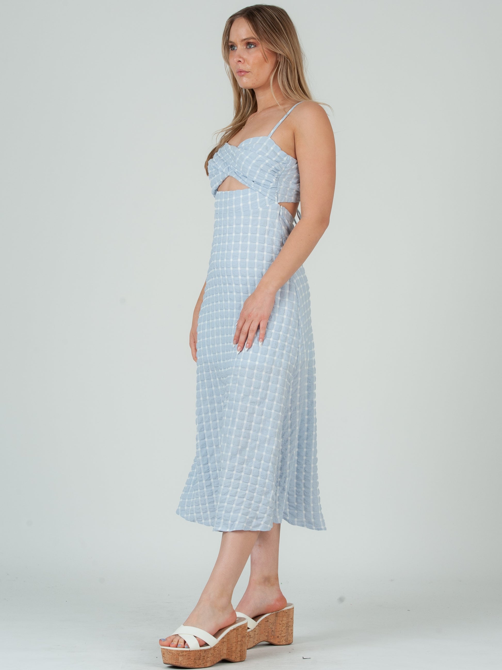 BLUE GINGHAM DRESS