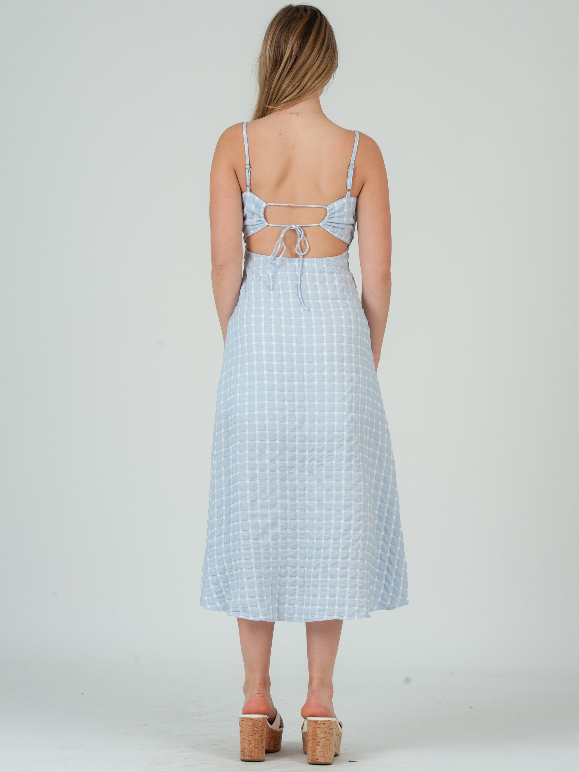 BLUE GINGHAM DRESS