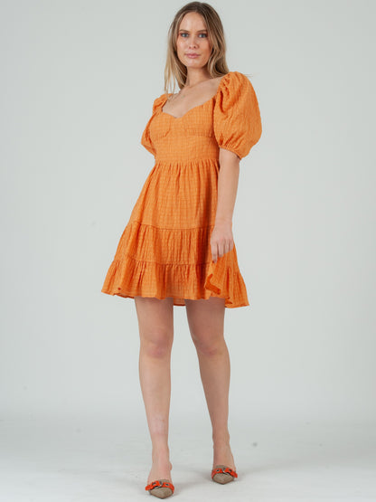 Women's Smocked Textured Mini Dress