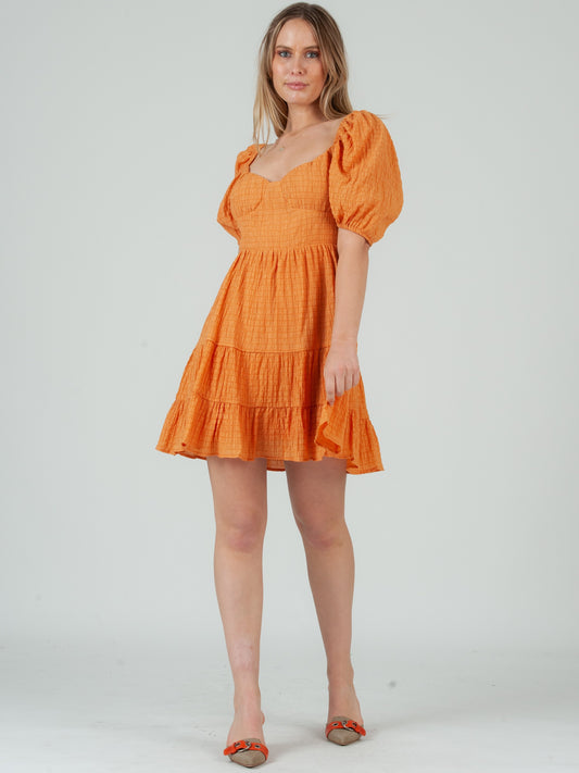 Women's Smocked Textured Mini Dress
