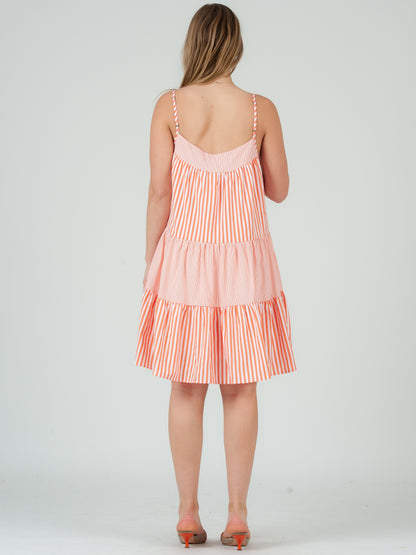 ORANGE STRIPED DRESS