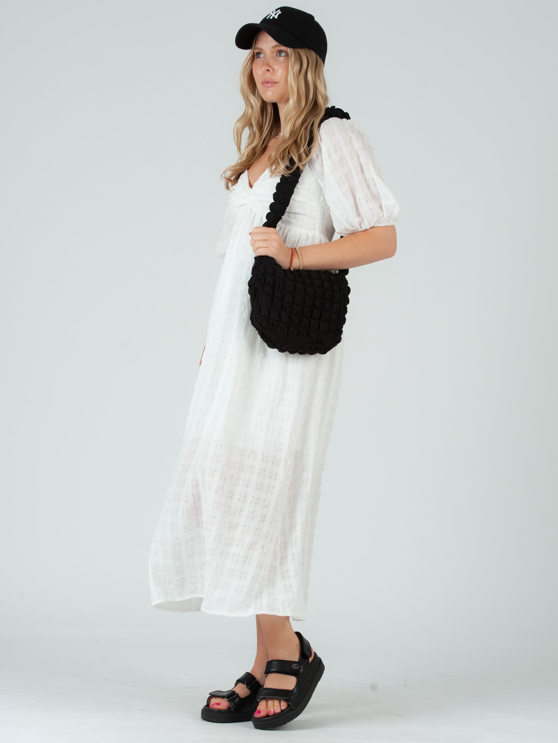 WHITE MIDI DRESS
