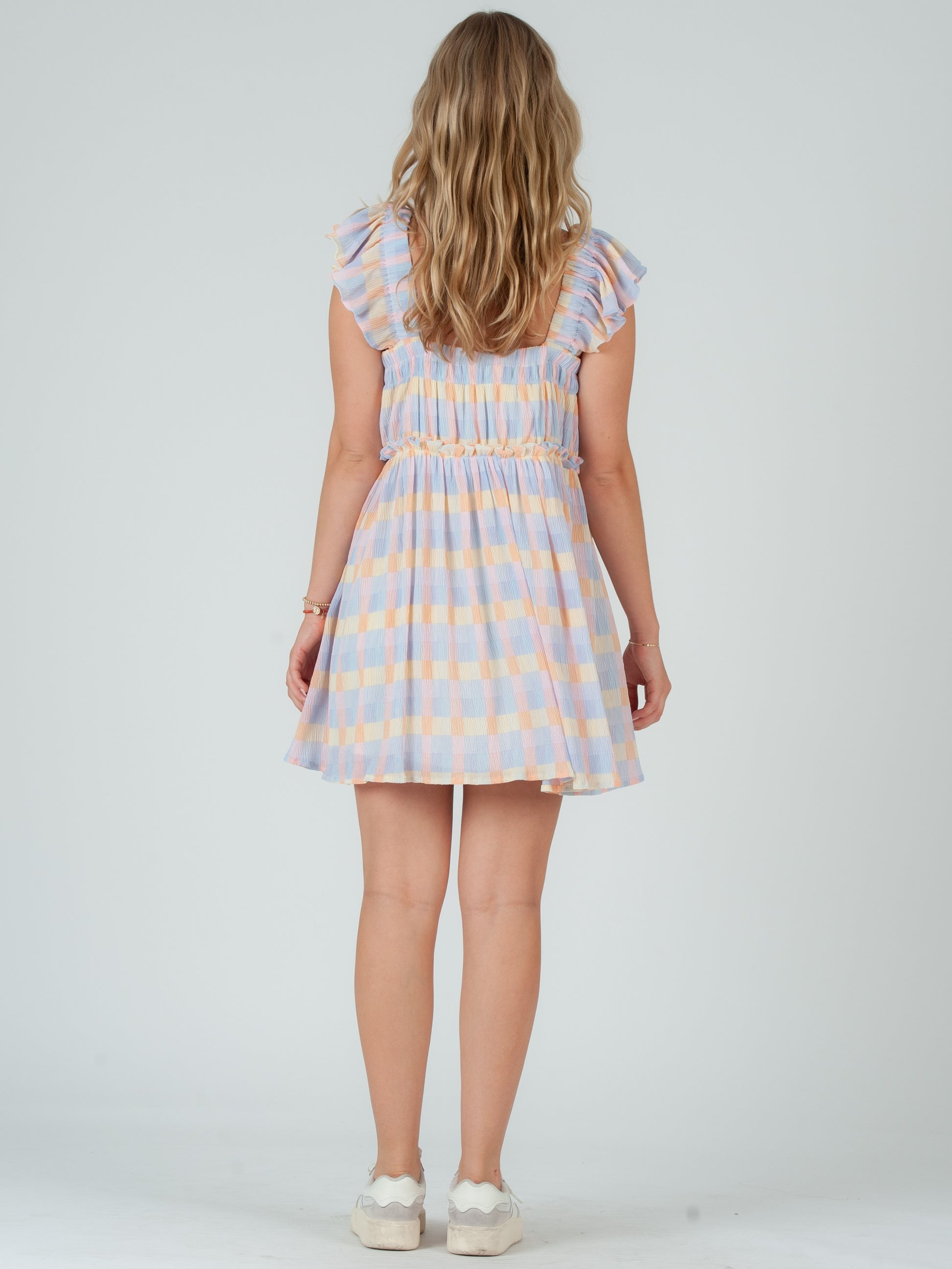 pastel gingham dress Mary Pink Gingham Maxi Dress