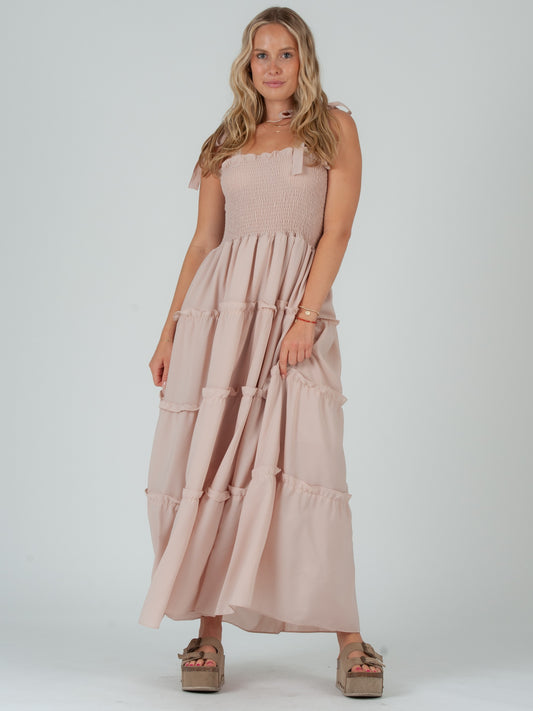 PEACH MAXI DRESS