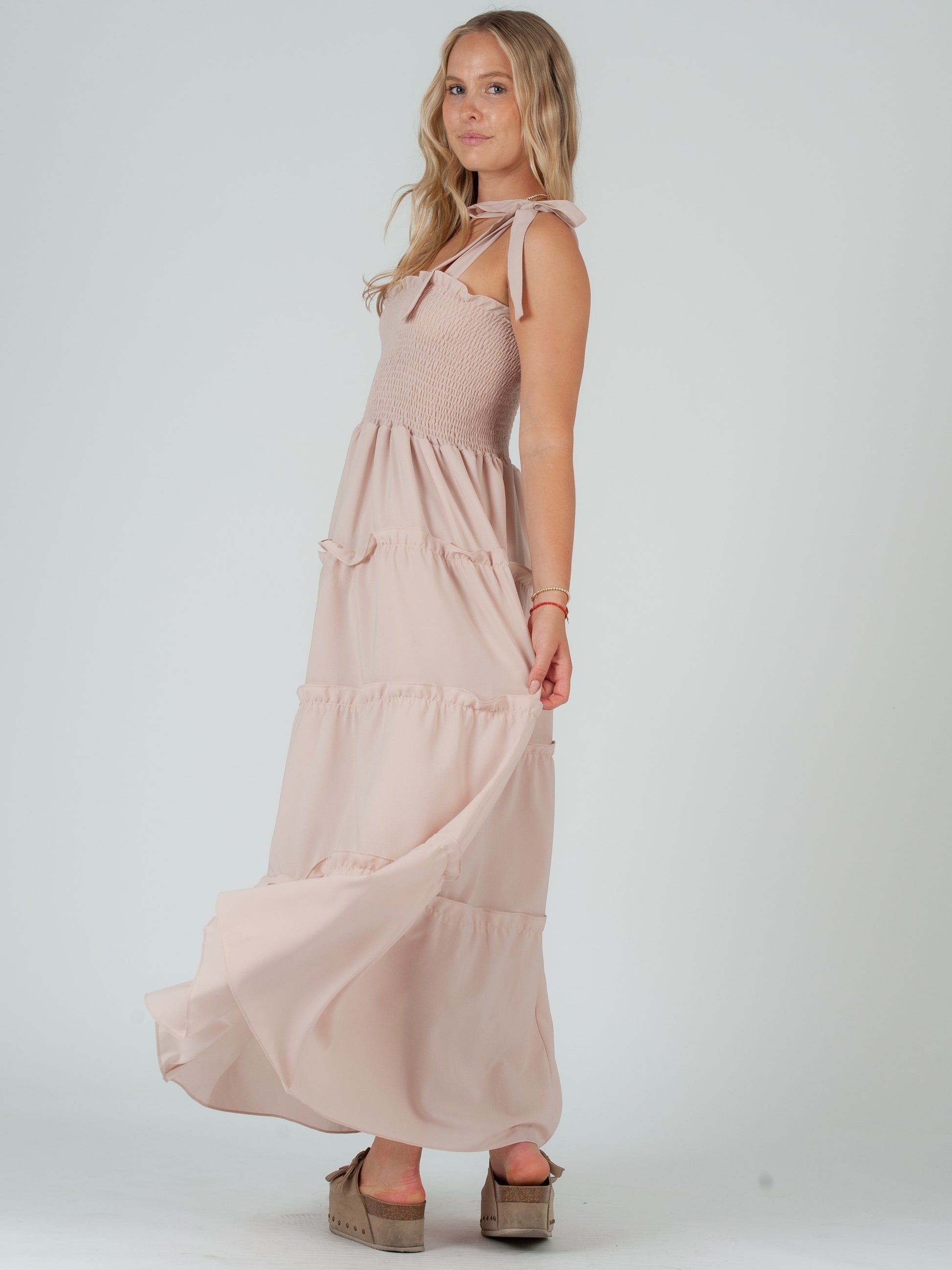 PEACH MAXI DRESS