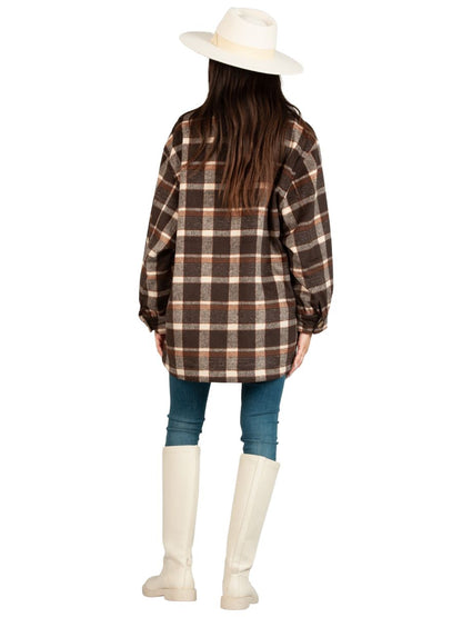 SOUTHEAST SHACKET-MOCHA PLAID