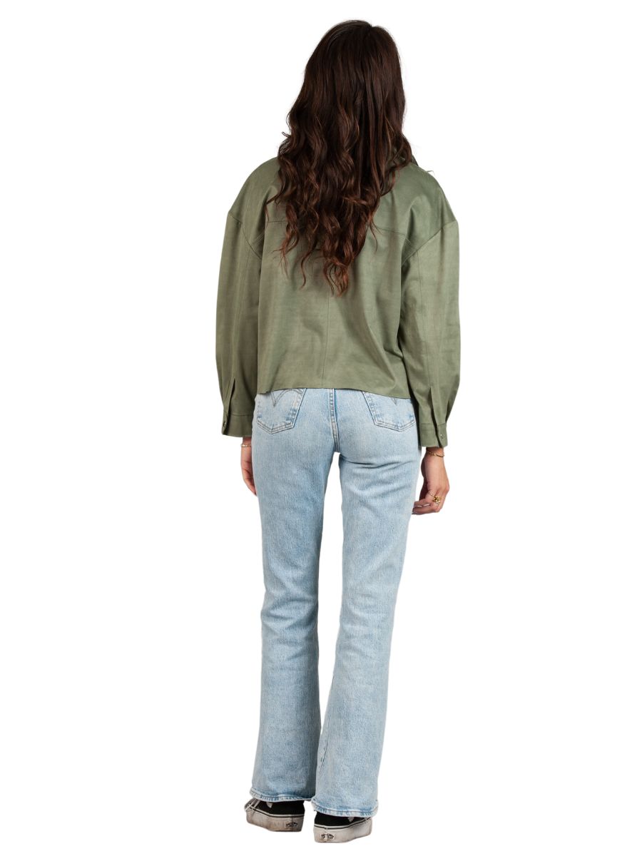 FAUX SUEDE TOP