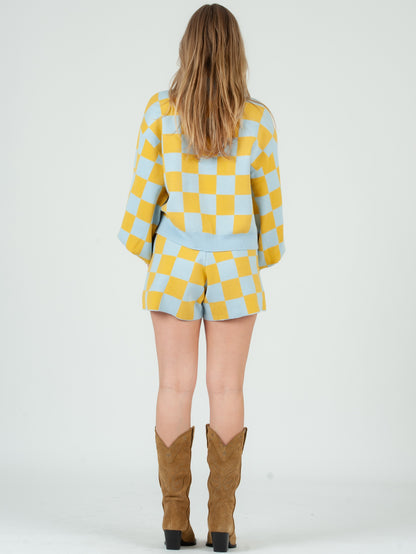 MATCHING CHECKERED SET
